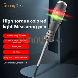 Tester Test Elettrico 12-220V Penna Cacciavite Rilevatore di Tensione Circuito Tester Penna - Foto 1 di 16