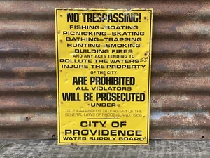 Privatgrundstück Schild Metall Kein Betreten Verbotene Vorsehung Wasser 12x18 - Bild 1 von 5