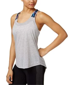 Ideology Womens Printed Racerback Tank Top Size X-Small Color Heather Grey - Picture 1 of 2