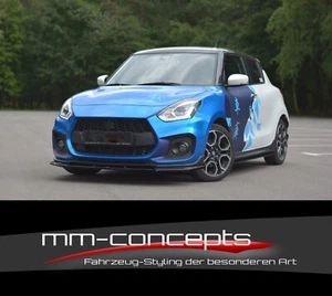 Labio de alerón Cup NEGRO para Suzuki Swift MK6 Sport alerón delantero espada alerón - Imagen 1 de 10