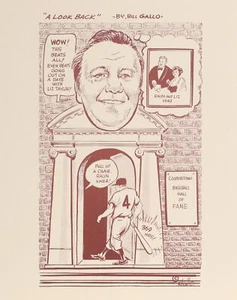 Bill Gallo, Ralph Kiner from A Look Back portfolio, Lithograph, signed in the pl - Picture 1 of 3