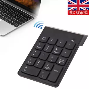 Wireless 2.4GHz USB Keyboard 18 Number Pad Numeric Keypad Keyboard for Laptop PC - Picture 1 of 9