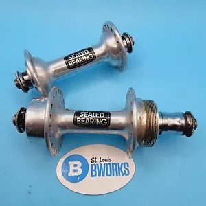 Vintage SUZUE Sealed Bearing Hub Set 36h QR 100/126mm English Freewheel Thread - Picture 1 of 13