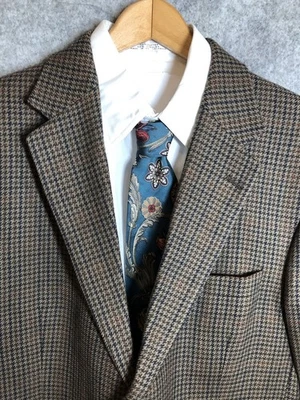 Blazer Etienne Aigner 40S Pata de Gallo 100% Lana de Cordero Traje Abrigo Chaqueta Clásico Foto 1 de 4