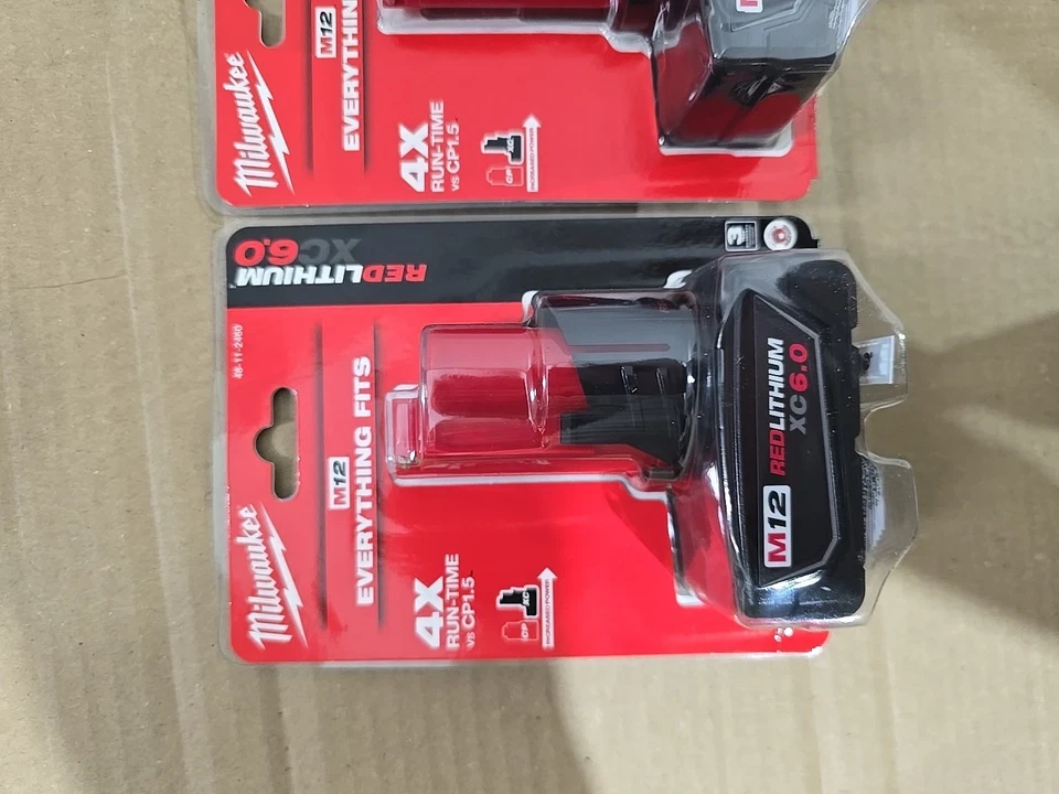 Milwaukee M12B6 12V 6.0Ah Battery X 2 New - image 1 of 4