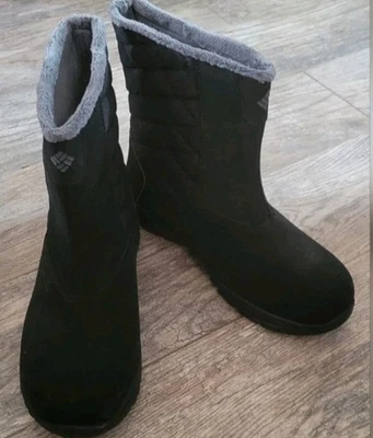 Columbia ICE MAIDEN Impermeable Invierno Botas de Nieve Gamuza Negras Para Mujer Talla 9.5 Foto 1 de 4