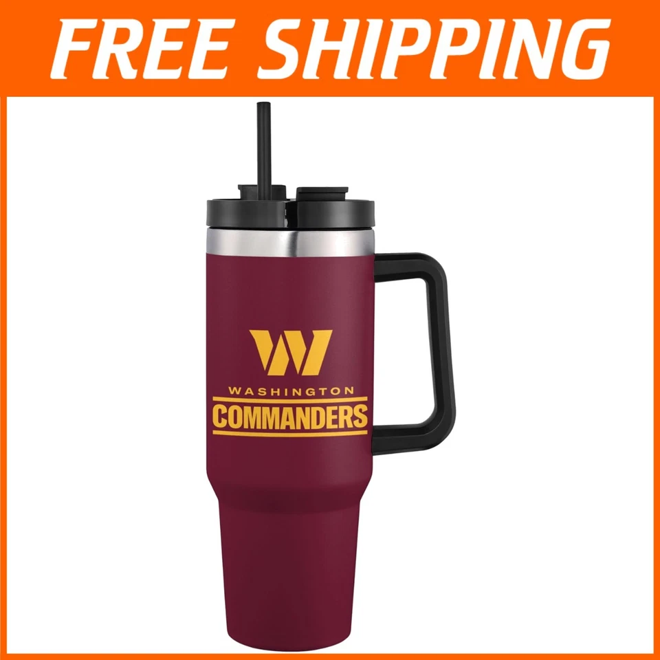 Washington Commanders 40盎司旅行杯带吸管 — 第 1/4 张图片