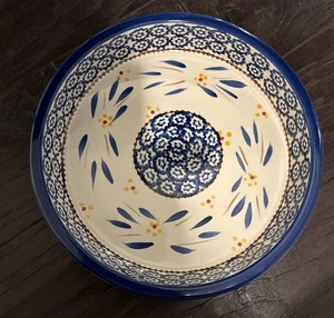Cazuela panadera Temptations Old World azul floral 9 pulgadas redonda pastel quiche - Imagen 1 de 4