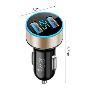 USB Car Socket Phone Charger 12V Cigarette Lighter Power Adapter Plug - Photo 1 sur 26