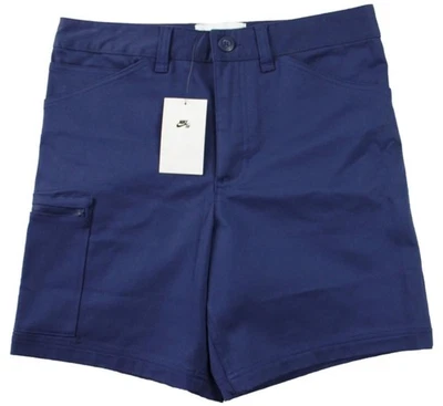 Nike SB Hombres Board Shorts 30 Bolsillo Carga Skateboarding Cremallera Mosca Azul Oscuro NUEVO Foto 1 de 4