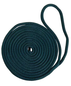 Buccaneer Rope Company 30-66620 1/2 inch x 20 ft. Teal Double Braid Dock Line - Picture 1 of 2