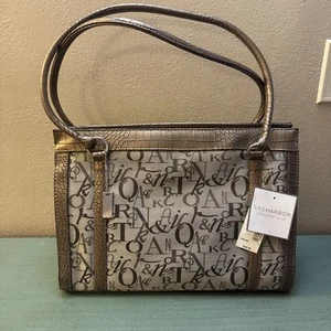Borsa a mano Sag Harbor borsetta fondo ecopelle nuova con etichetta 15x11x5 in - Foto 1 di 12