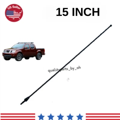 15''Short Black Antenna Mast Replacement AM/FM For NISSAN FRONTIER 1998-2023 - Image 1 of 3
