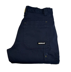 CAT Caterpillar Arbeitsmaschinenhose Herren Hose W32 L28 blau Arbeitskleidung Zimmermann - Bild 1 von 12