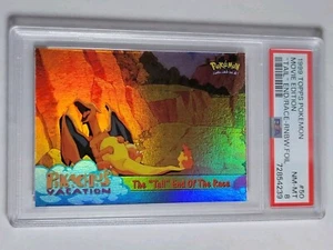 1999 Topps Pokemon First Print Charizard Rainbow Foil #50 "Tail" End of the Race - Picture 1 of 2