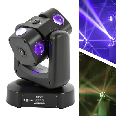 Rotating Laser Beam Moving Head 8 LED RGBW Stage Light DMX Disco Party 22CH/46CH - Image 1 of 4