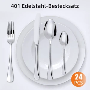 MULISOFT Besteckset Edelstahl bis 24teilig für 6Personen Besteck Tafelbesteck Essbesteck