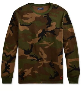 Camisa Polo Ralph Lauren Para Hombre Tejido Waffle Manga Larga Térmica Camuflaje Talla S/L - Imagen 1 de 2