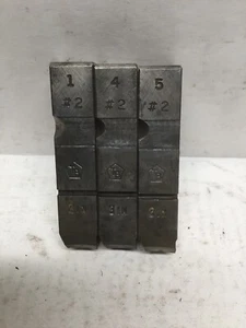 TB #2 Pipe Dies 3” 1, 4, & 5 (Missing #2 & #3) - Picture 1 of 10