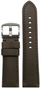 20 mm Panatime Marrón Cuero Suave Becerro Banda de Reloj Becerro con Costuras a Juego 125/75 - Imagen 1 de 1
