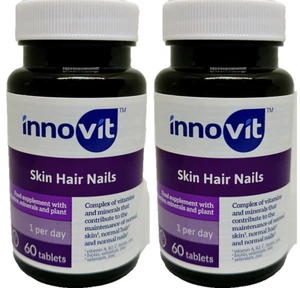 2 x Innovit für Haut Haare Nägel, Vitamin A   Biotin, Zink, Eisen  vegan 2 Dosen - Bild 1 von 2