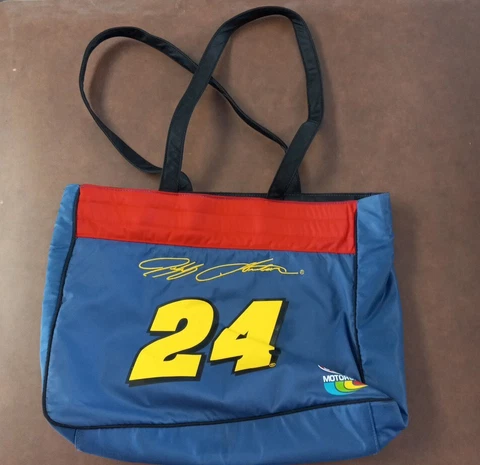 VINTAGE NASCAR Jeff Gordon #24 Beach Tote Bag 14" x 12" x 5" Cover