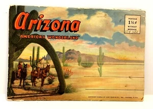 1941 Arizona Amerikas Wunderland Souvenir Ordner Postkarte Desert Canyon - Bild 1 von 5