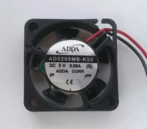 2pcs ADDA AD0205MB-K50 2507 5V 0.09A 2.5cm 2 line cooling fan - Picture 1 of 3