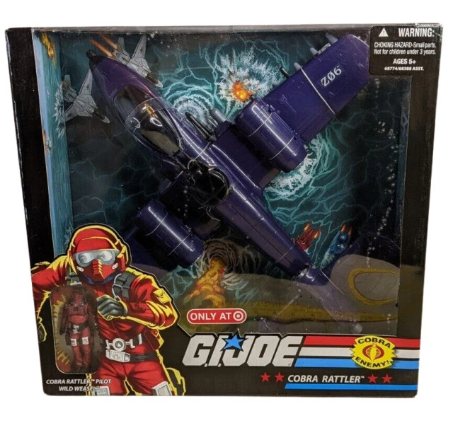 Hasbro G.I. Joe 25th Anniversary: Cobra Rattler Fighter Plane with Wild Weasel Pilot Action Figure Pack (68774)