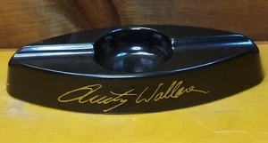 RUSTY WALLACE SIGNED BLACK PLASTIC GESSNER PRODUCTS CO ASHTRAY 9" LONG - Picture 1 of 10