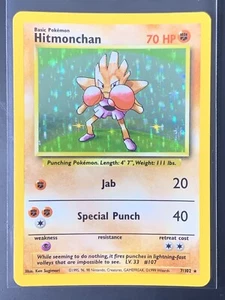 Pokémon TCG Hitmonchan Basisset 7/102 Holo unbegrenzt Holo selten - Bild 1 von 2