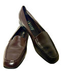 Amalfi  Brown Leather Classic Flats Made in Italy Stitched Toe Box 11 1/2 B