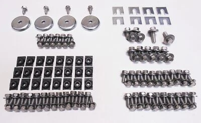 61 62 63 64 Chevy Impala Bel Air INO INOXIDABLE capó delantero guardabarros chapa kit de pernos Foto 1 de 4