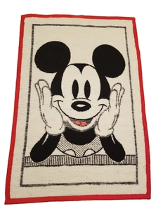 Vintage Biederlack Mickey Mouse Disney  Baby Blanket 38” X 25” Made In USA - Picture 1 of 12