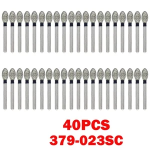 40Pcs Dental Diamond Bur FG Egg Football 379/023SC Super Coarse High Speed HOT - Picture 1 of 11