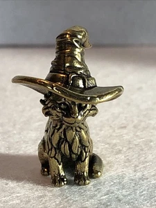 Retro massive Messing Miniatur Katze Halloween Figur - Bild 1 von 6