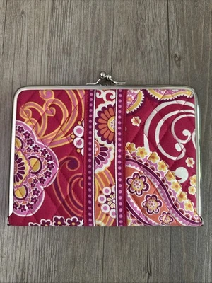 "Álbum de fotos acolchado VERA BRADLEY cachemir rosa naranja amarillo beso bloqueo a presión 7X5""" Foto 1 de 4