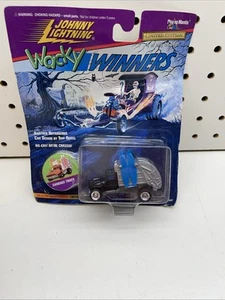 Johnny Lightning 1996 Wacky Winners Series Black-Silver Surf Garbage Truck - Picture 1 of 6