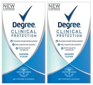 Degree Clinical Protection Shower Clean Antiperspirant/Deodorant 2 Pack - Picture 1 of 2