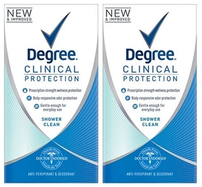 Degree Clinical Protection Shower Clean Antiperspirant/Deodorant 2 Pack - Image 1 of 2