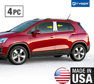 TYGER Fits 2016-2018 Chevrolet Trax Chrome Stainless Steel Pillar Post 4PC Set - Image 1 of 4