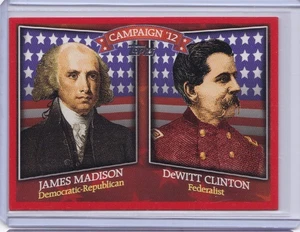 2008 Topps Campaña Histórica Match-Ups James Madison DeWitt Clinton ID5 - Imagen 1 de 2