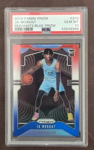 2019-20 Panini Prizm Ja Morant Red/White/Blue Prizm RC PSA 10 - Picture 1 of 2