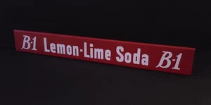 Raro B-1 Limón-Lima Soda Exhibición Sing 15.5" × 2 1/4" - Imagen 1 de 4