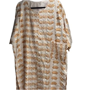 Neutraler bestickter Kaftan Afghan Mumu Kleid 2XL lästige Tasche Boho Bauer - Bild 1 von 12