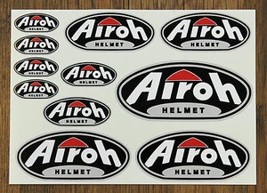 AIROH HELMET STICKER SETS - SHEET OF 11 STICKERS - Motorcycling - Picture 1 of 1