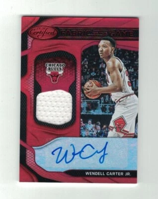 WENDELL CARTER JR.  2019-20 Panini Certified AUTO JERSEY #93/99 RED Fabric Game - Image 1 of 2