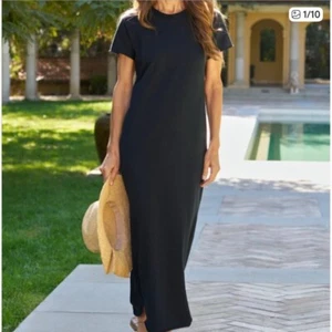 Frank & Eileen Harper Perfect Tee Women's Black Maxi Dress Small Imperfection - Picture 1 of 9