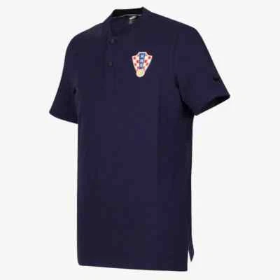 CROATIA Nike POLO T-SHIRT Trikot Soccer Jersey Official Navy Blue HNS Cro 2022 - Image 1 of 3
