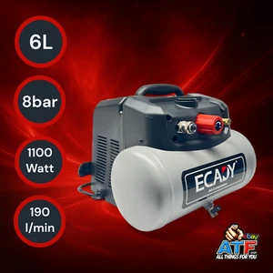 ATF Druckluft Kompressor 8bar | 6L | 1100W Luftkompressor ölfrei & wartungsarm - Bild 1 von 7